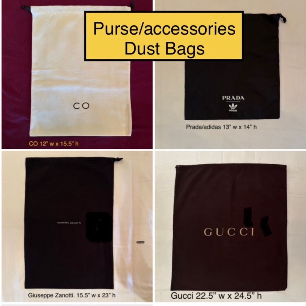 Purse/ Accessories Dust Bags - various brands